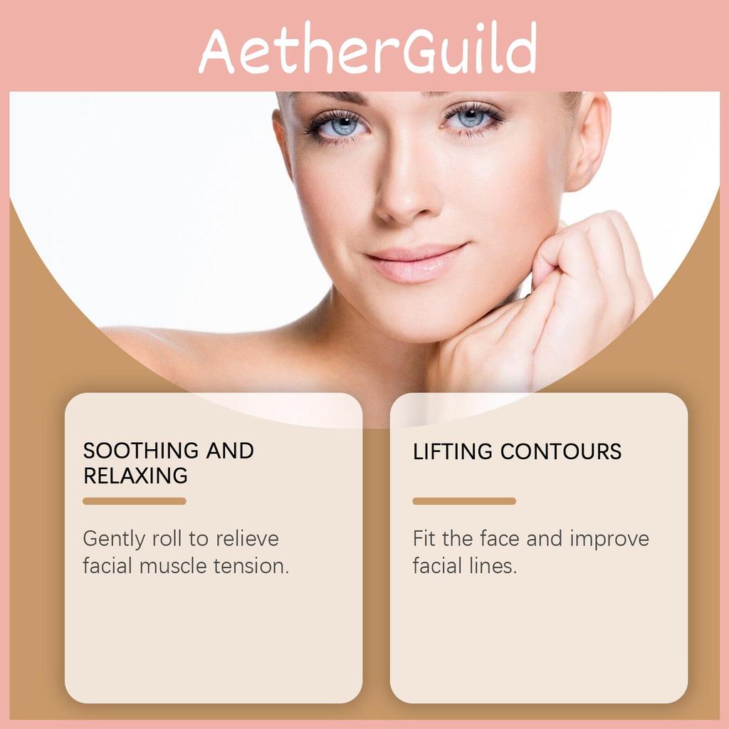 Eelhoe Pink Quartz Roller Massage Set For Soothing Skin Tightening Beauty Care Tool