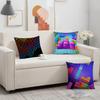 T-TETRIS-ES Games Cushion Cover Double Sided Printed Polyester Pillowcase Pattern Decorative Zipper Cushion Cover