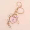 Symbolic Four Leaf Clovers Heart Keychain Metal Crafted Jewelry Gift Ideas for Birthdays Valentines Day Keepsake Item