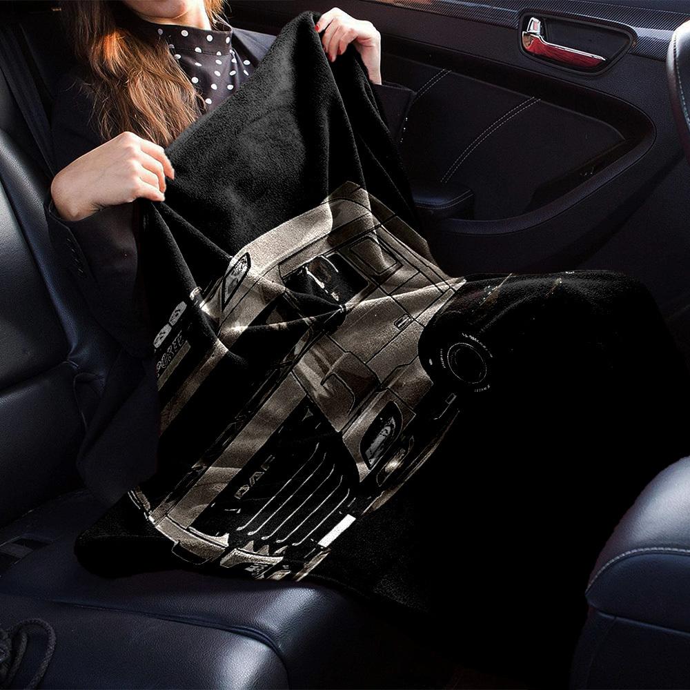 1pc DAF Truck Soft Flannel All Season Throw for Home, Office, Outdoor UseDurable Comfort Soft Warm Throw for Home