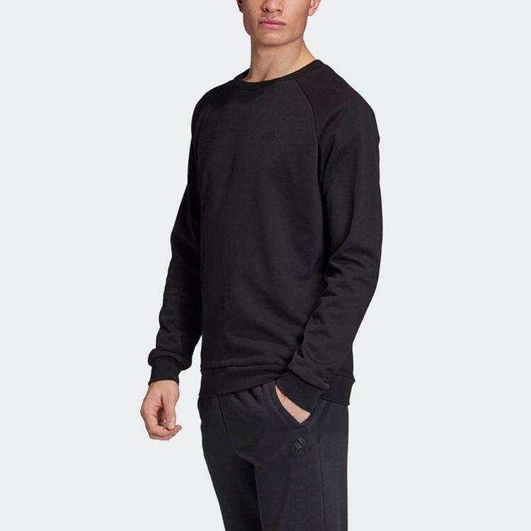 adidas Sweatshirts Men's Black Crew Neck Moderate Regular FU3661