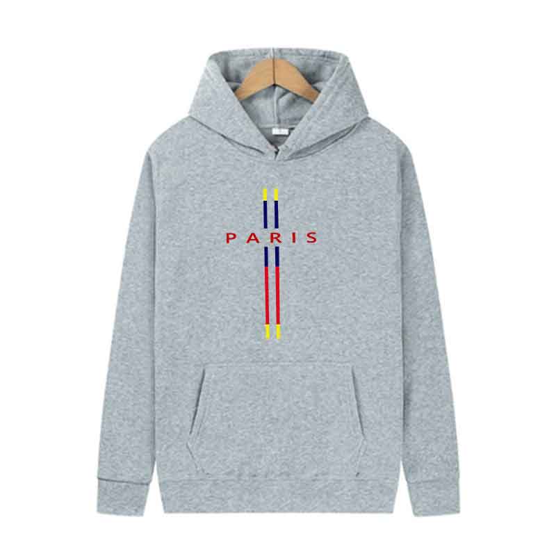 European Style Print Men Sweatshirt Warm Sport Fitness Pocket Streetwear Fashion Casual Hoodies Pullovers Trends Daily Clothing