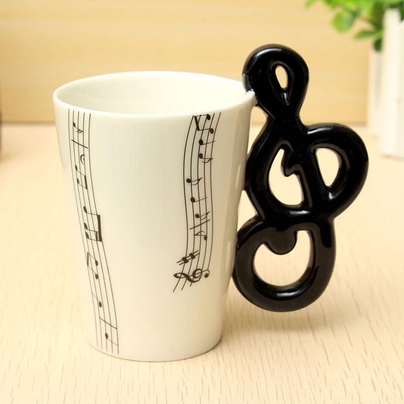 

Arshen Stave Music Notes Mug Ceramic Tea Coffee Milk Cups Musical Items Drinkware Porcelain Mugs Water Bottle For Office Home 201-300ml