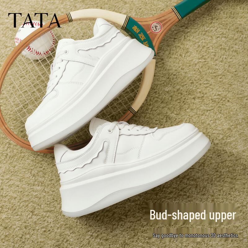 TATA Women s Platform White Sneakers 40