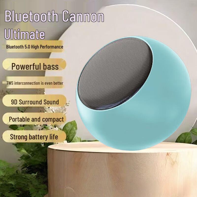 Mini Steel Cannon Bluetooth Speaker: Compact, Portable, Outdoor Wireless with Super Bass and High-Quality Sound M3