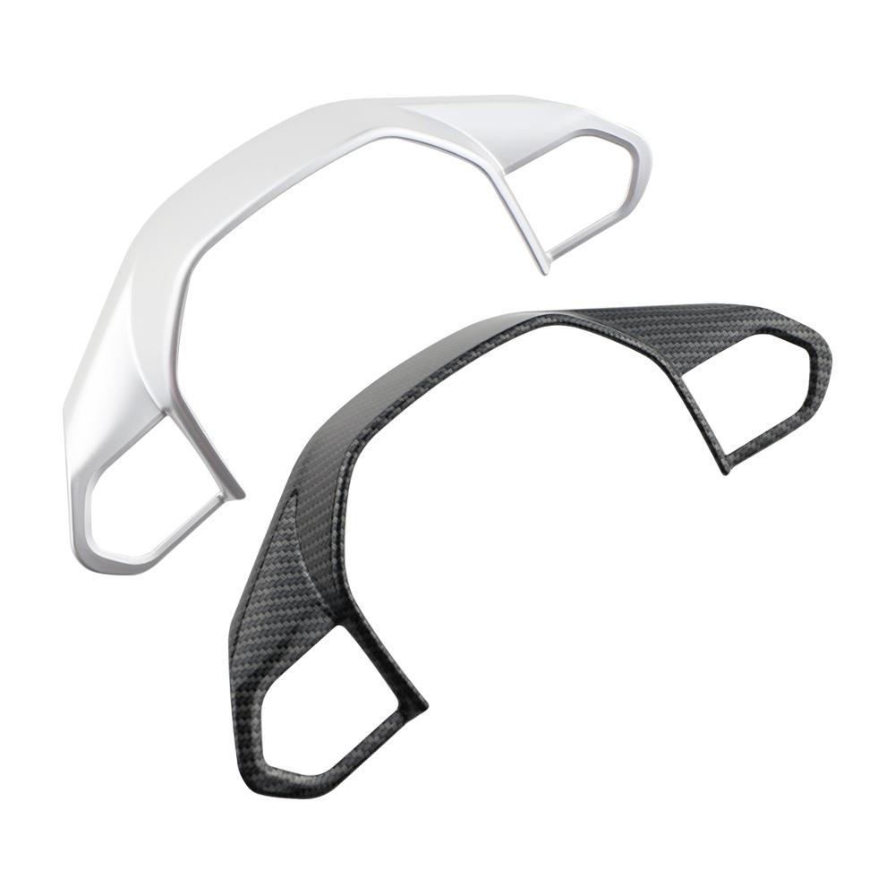 For Peugeot E-208 508 208 3008 GT 4008 5008 2016-2020 Car Steering Wheel Panel Cover Sequins Trim Accessories ABS Carbon fiber