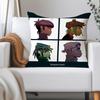 Band G-Gorillaz Plastic Beach Pillow Case Applicable Space For Guest Rooms Interiors Cars Office House Decoration