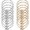 2Pcs Paperclip OT Buckle Bracelet Gold Steel Color Stainless Steel Chains for Women Men DIY Charm Bracelet Jewelry Accessories