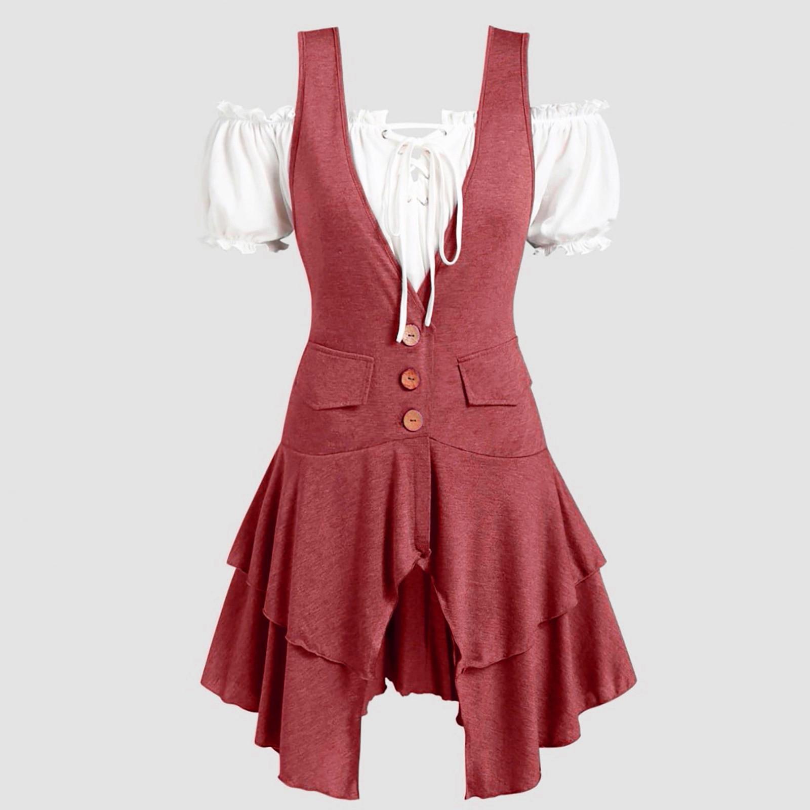 

Женская мода, повседневная одежда с карманами на пуговицах, профессиональная одежда, сто комплектов топов из двух частей M красный