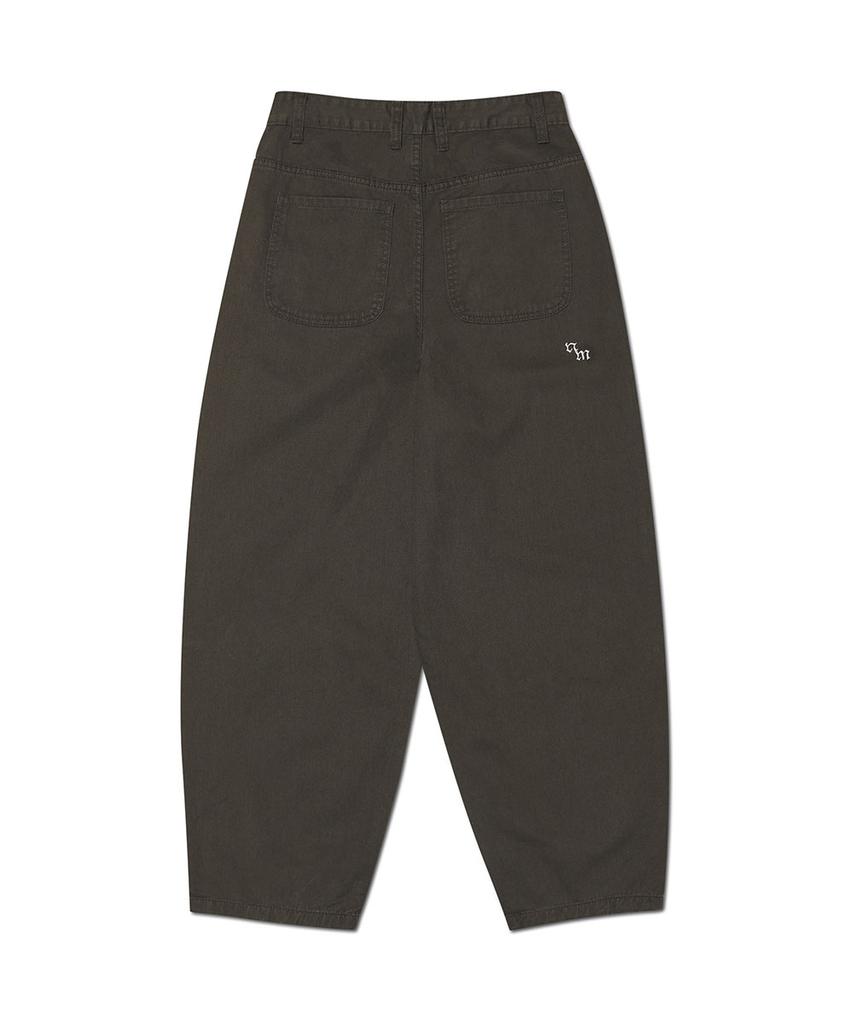 Nomaenyueol Wave Curved Cotton Pants - Charcoal
