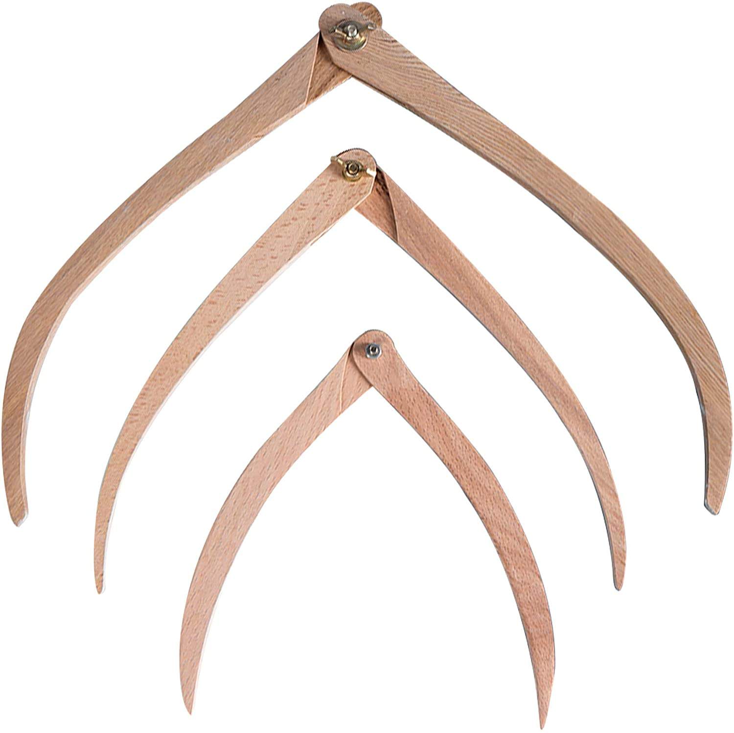 

Bview Art 3pcs 8 10 12 Inches Wooden Calipers Pottery Measuring Clay Ceramic Tools естественный