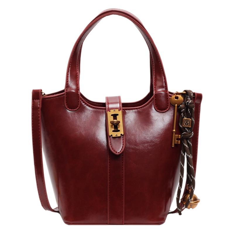 Bucket bag women's 2025 autumn and winter new portable versatile single shoulder crossbody fashion trend