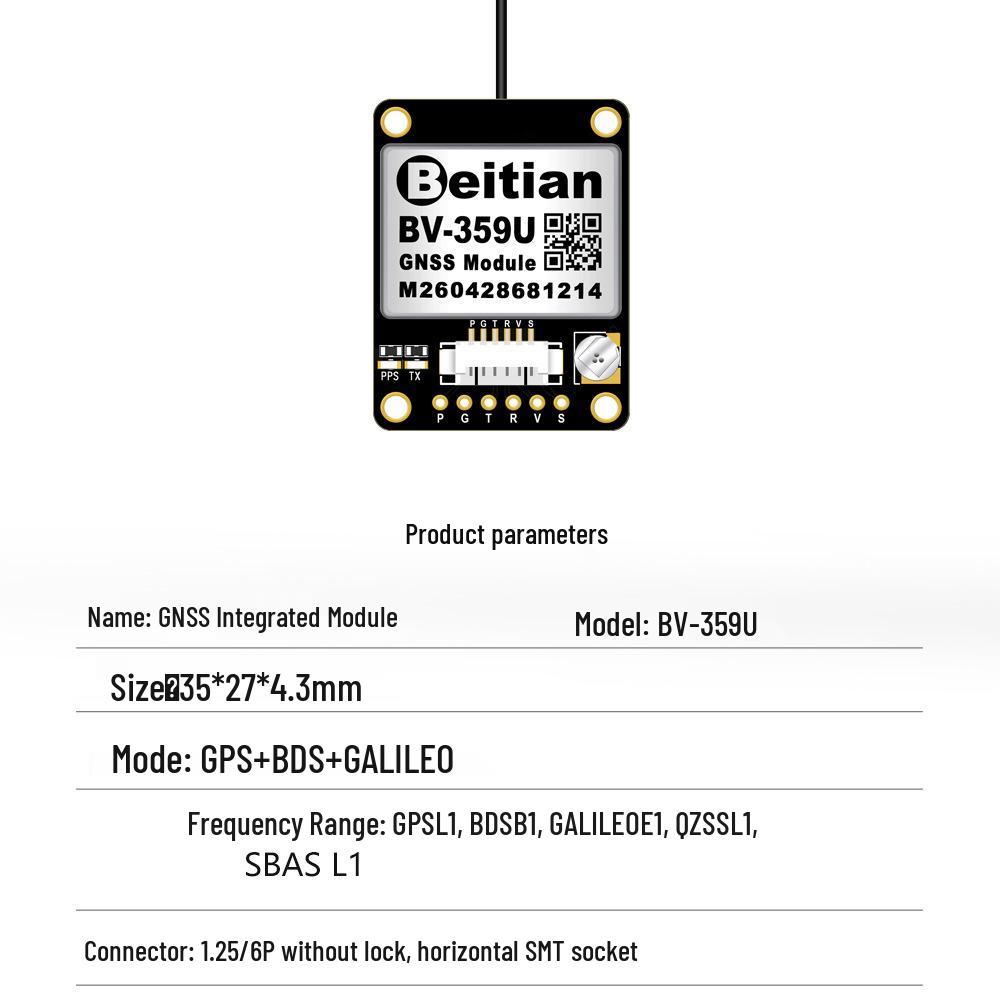 Beitian GPS Antenna with Integrated Beidou-3 TTL Microstrip Flash BD-220ZF