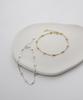 Ound Oval Ball Silver Chain Bracelet