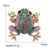 Animal Cartoon Brooch Cute Little Frog High-End Fashion Clothing Accessories Pin Rhinestone Metal Needle