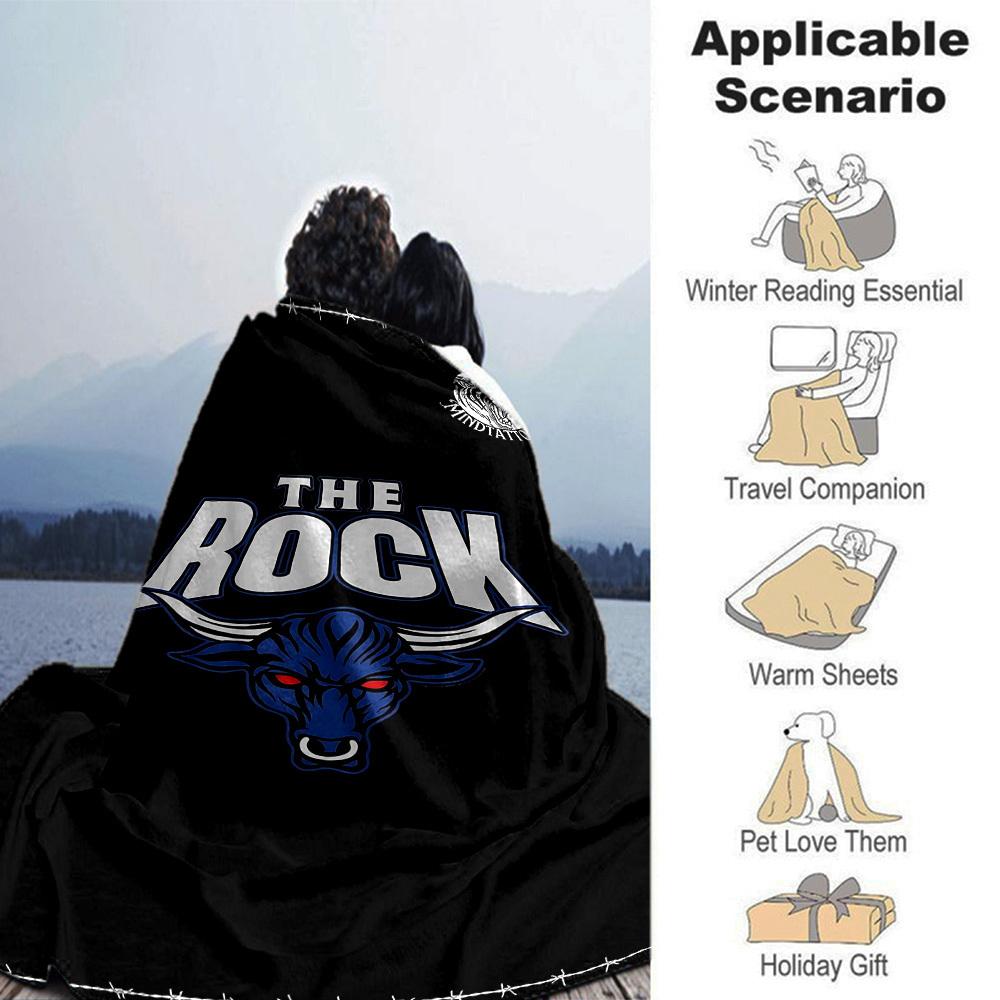 1pc THE ROCK Soft Flannel All Season Throw for Home, Office, Outdoor UseDurable Comfort Soft Warm Throw for Home