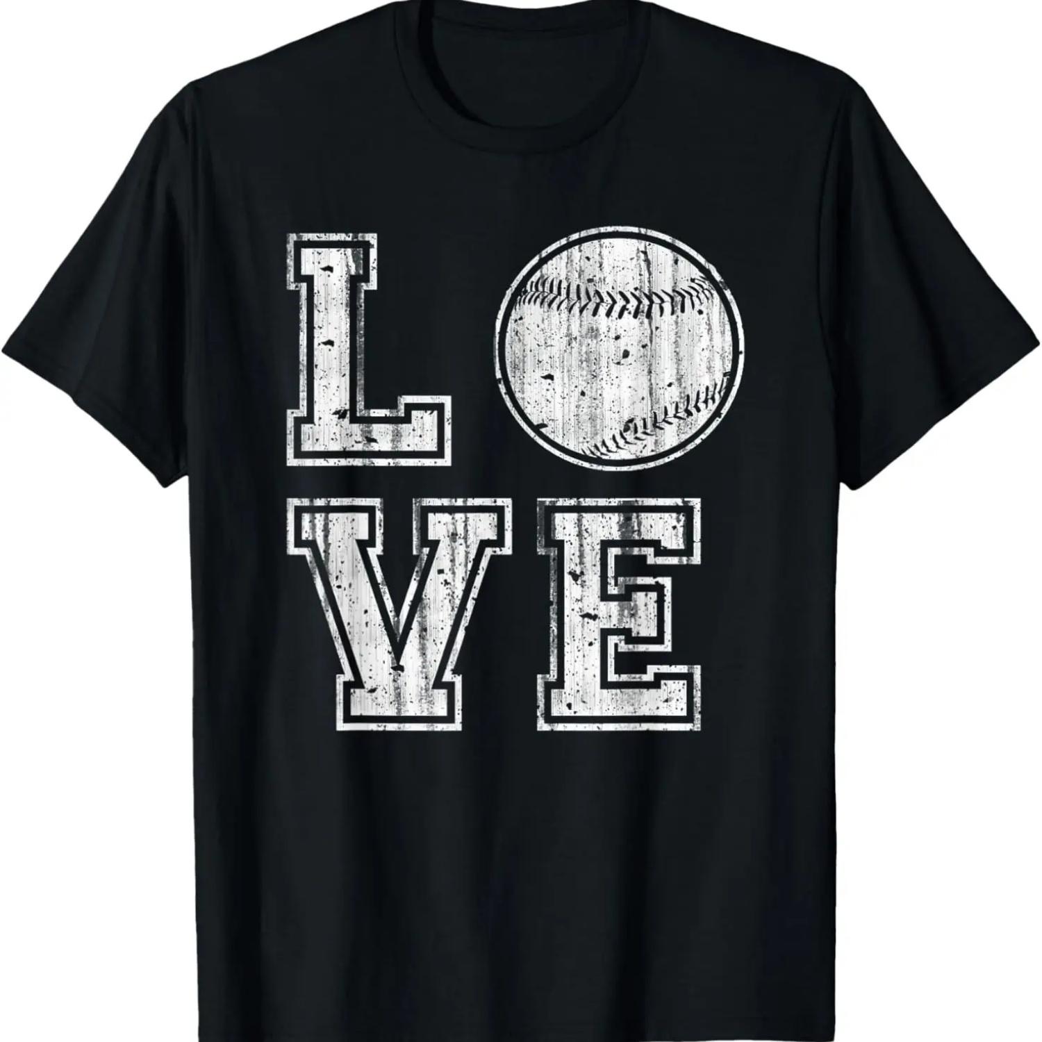 

Baseball Love - Sports Novelty Gift for Mom Dad Fan T-Shirt XXXXXL чорний