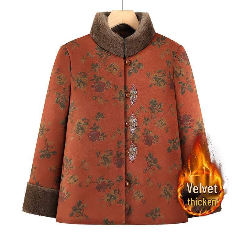 

Petite Plus Velvet Thickened Winter Cotton Jacket for Elderly Women XL (80-95 kg)