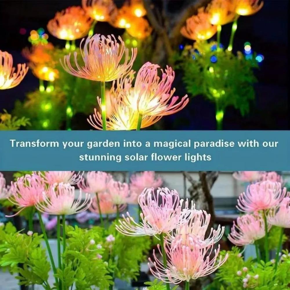New Outdoor Solar LED Lights Waterproof Glowing Flowers Lawn Light Atmosphere Lights Camping Terrace Yard