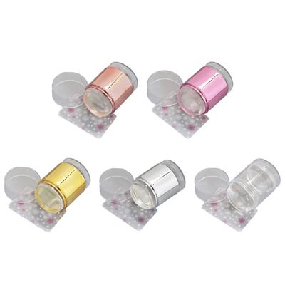 Set Tampon Silicone Nail Art Français avec Grattoirs Double Tête Corps Visible Gelée Estampage pour Nail Art Manucure Designs