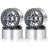 YEAHRUN 4pcs Aluminum Alloy Beadlock 2.2 inch Wheel Rims Hubs for Axial SCX10 Wraith TRX-4 1/10 RC Crawler Car Upgrade Part