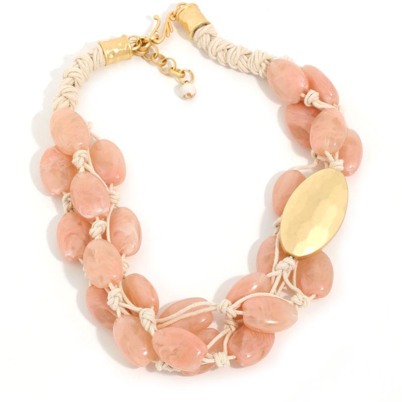 Statement Boho Necklace Acrylic Beads Handmade for Woman Girl Trendy Wedding Party Jewelry