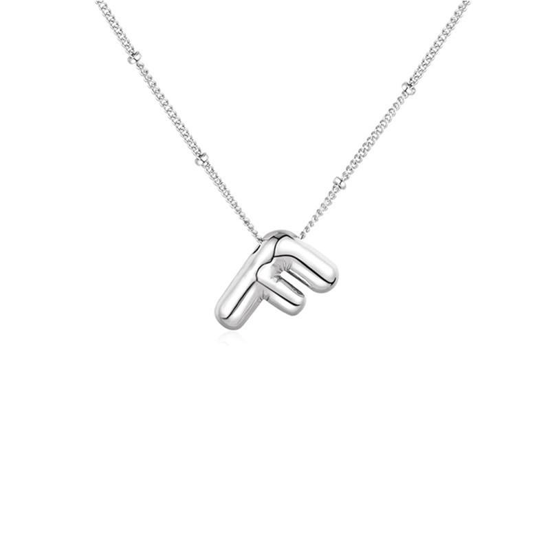Stainless Steel 18K Gold Plated Alphabet Pendant Necklace