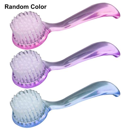 

1шт пластиковая длинная ручка с круглой головкой для ногтей щетка для удаления пыли