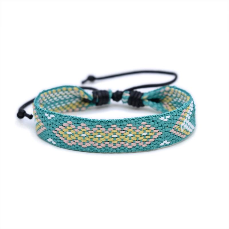Ethnic Style Handmade Woven Cotton Linen Wristband Bracelet