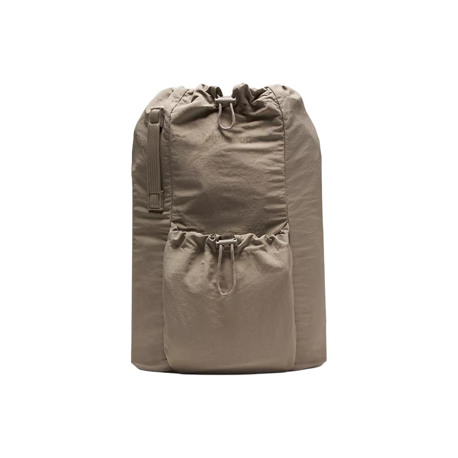 Lululemon 21L Drawstring Closure Polyester Backpack Unisex Backpacks Warm-Gray LU9CGBS-070108 Warm Gray