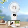 Portable Mini Handheld Fan with Digital Display, Foldable & Compact for Office or Student Use