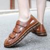 Summer Sandals Men Comfort Sandals Hollow Out Breathable Genuine Leather Shoes Casual Driving Beach Vacation Soft Men Sandals