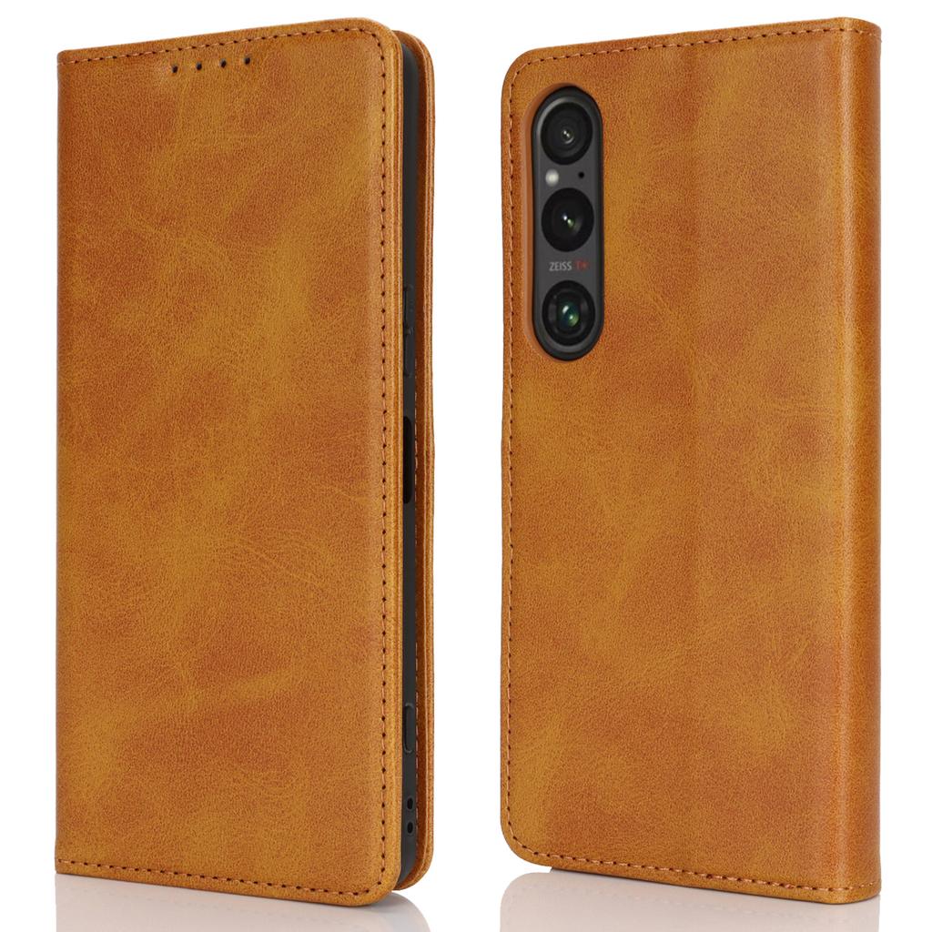 For Sony Xperia 1 VI Case PU Leather Wallet Stand Magnetic Closing Phone Cover