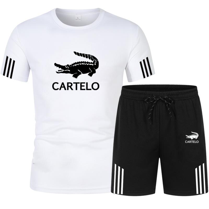 

CARTELO спортивный костюм, мужская летняя одежда, комплект спортивной одежды, футболка из двух предметов, шорты, брендовая спортивная одежда, мужские спортивные костюмы для бега
