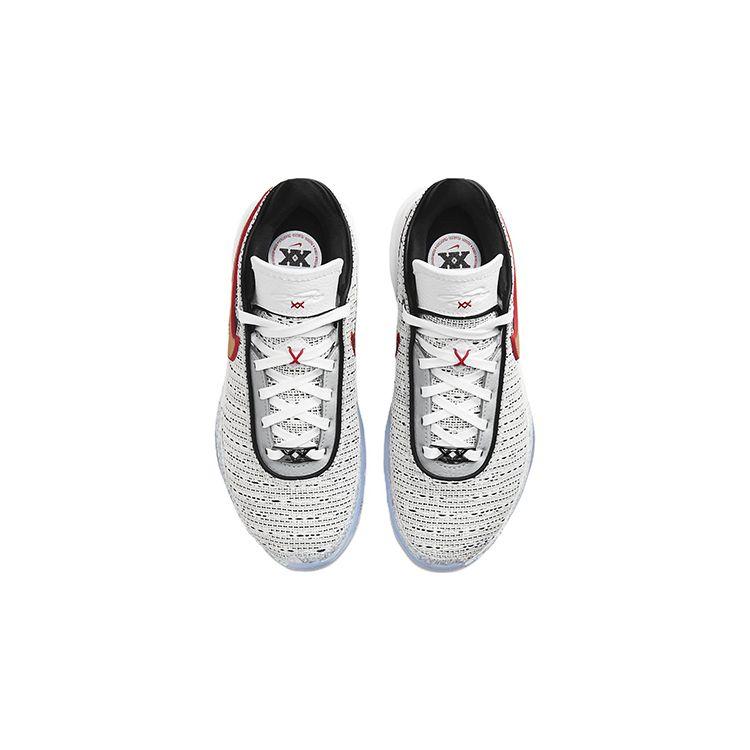 Nike LeBron 20 GS The Debut Kids Sneakers White Metallic-Gold Black DQ8651-100