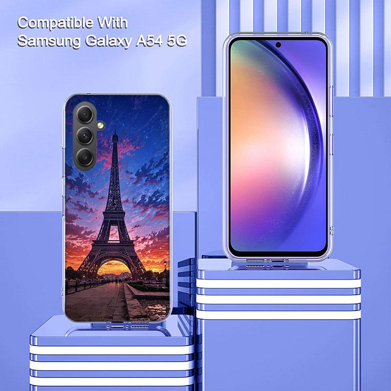 Eiffel Tower Art Phone Case for Samsung A17 A37 A57 A07 A16 A26 A36 A56 A06 A02S A12 A22 A32 A52S A04S A14 A24 A34 A54 A03 A13 A