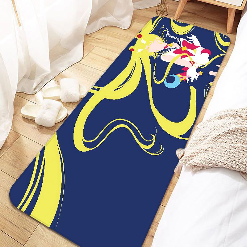 Japan Anime Cute S-Sailor M-MoonS Door Mat Entrance Non-slip Washable Kitchen Carpet Living Room Hallway Rugs Bathroom Bath
