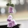 Hanging Decors Cute Bellflower Ornament for Backpacks Keychains Knitted Pendant