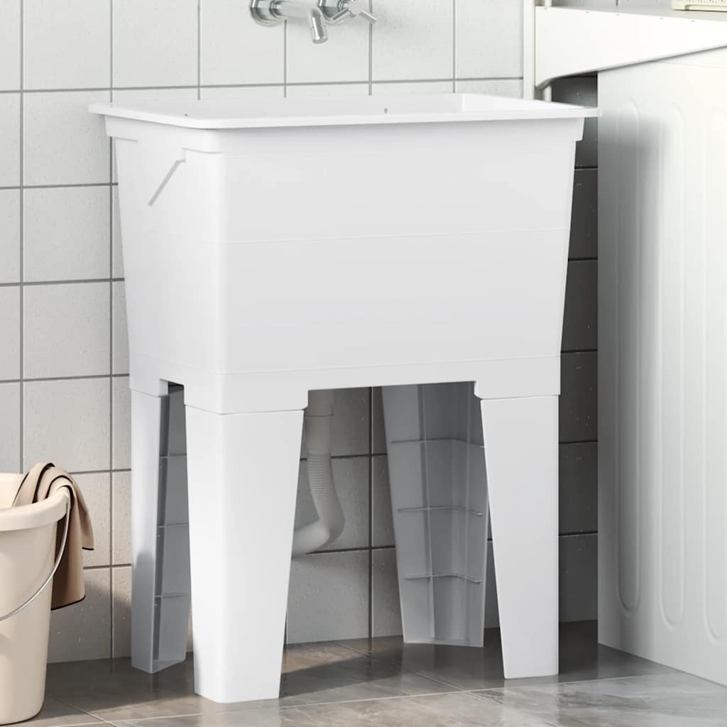 Laundry Tub White 59x41x75 Cm Resin