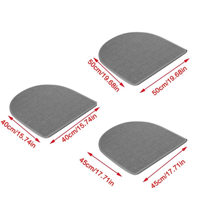 Chair Cushion Slip Proof Seating Cushion Semicircular Cooling Fabric Chair Cushions for Kitchen Dining or Office Use