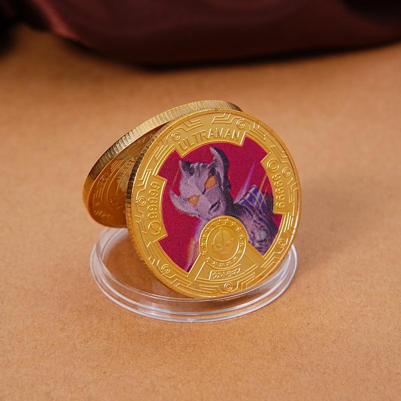 Classic Cartoon Ultraman Coin Set Anime Metal Collectible Coins for Kids Hot Japanese Cartoon Badge Toy Gift Holiday Collection