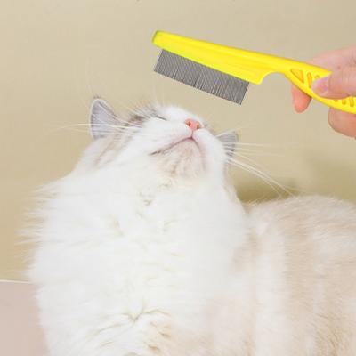 Yousheng Pet Louse Comb Stal nierdzewna Wąski gładki ząb Wiszący otwór Szczotka do pielęgnacji zwierząt Usuń psy i koty Wszy i grzebień do masażu włosów