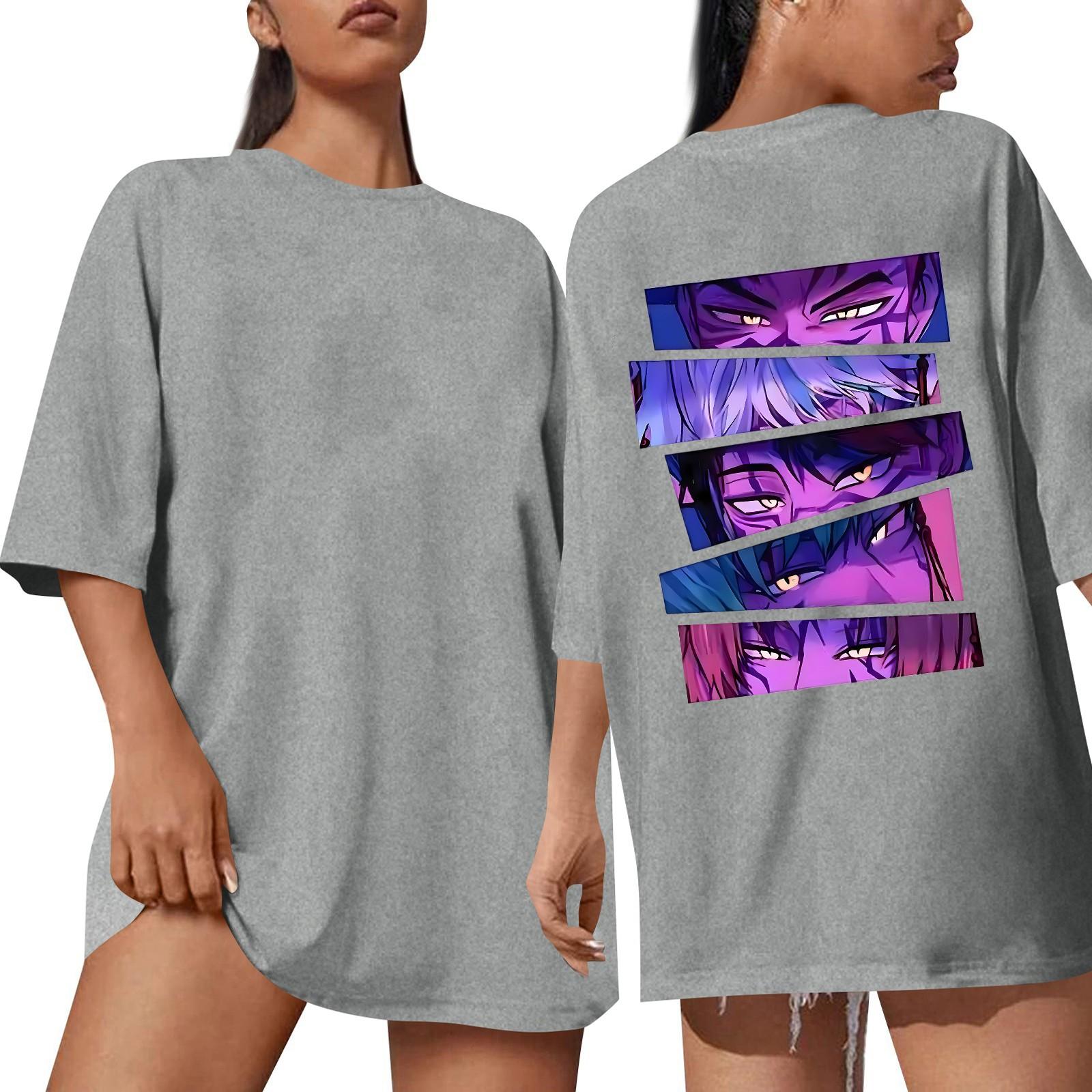 

Женская футболка с круглым вырезом, с коротким рукавом, повседневный свободный топ XXL