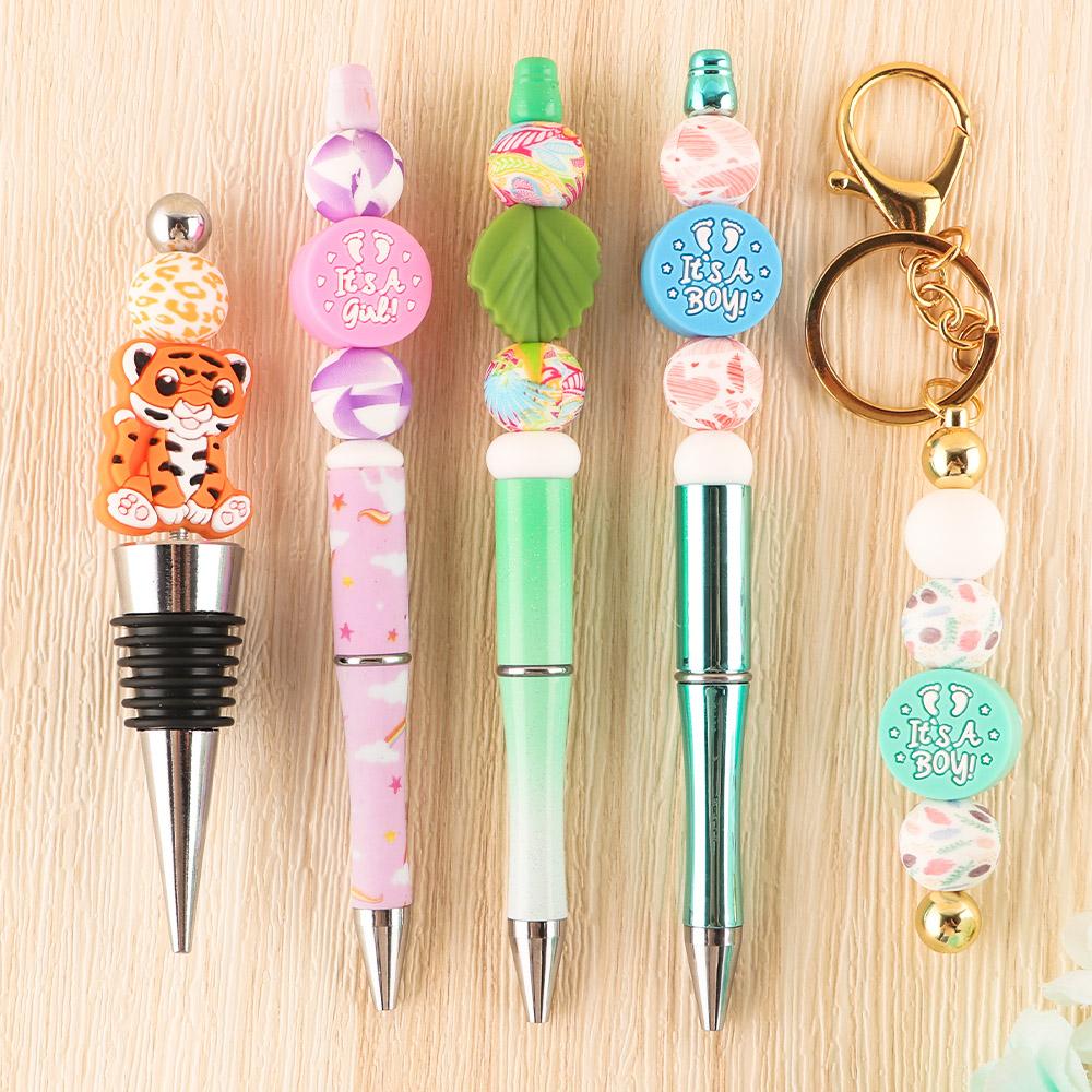 15MM Leopard Silicone Printed Beads 20pcs For Making DIY Jewelry Accessories Bracelet Necklace Making