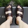 Herren Vintage Sandalen Bequeme Freizeit Hausschuhe für Strand, Outdoor und Zuhause