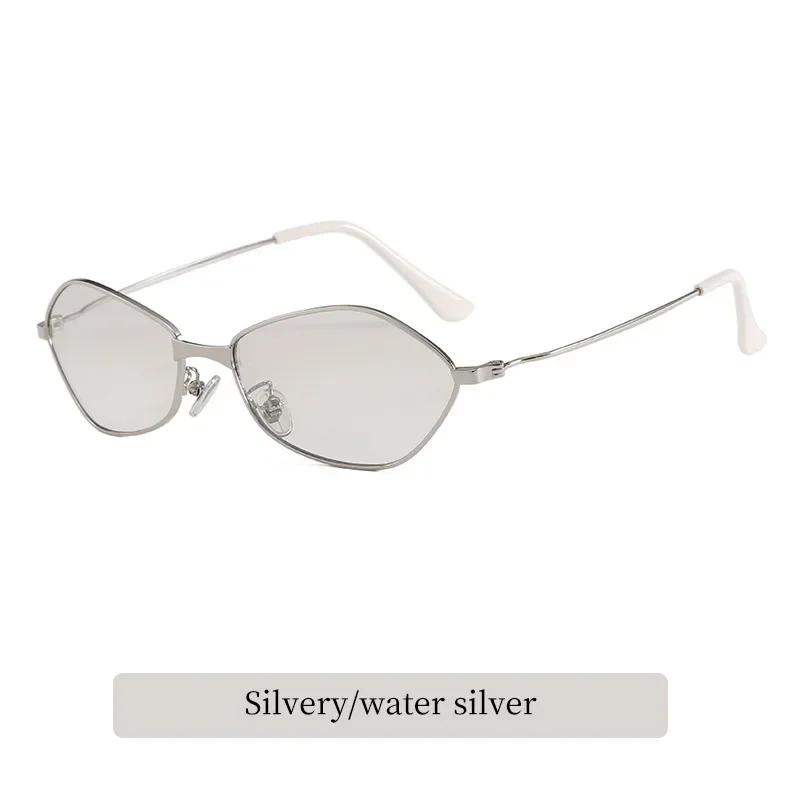 Metal Diamond-shaped Frame UV400 Sunglasses Unisex INS Style Anti-ultraviolet Daily Sun Glasses Fashion Wear Take