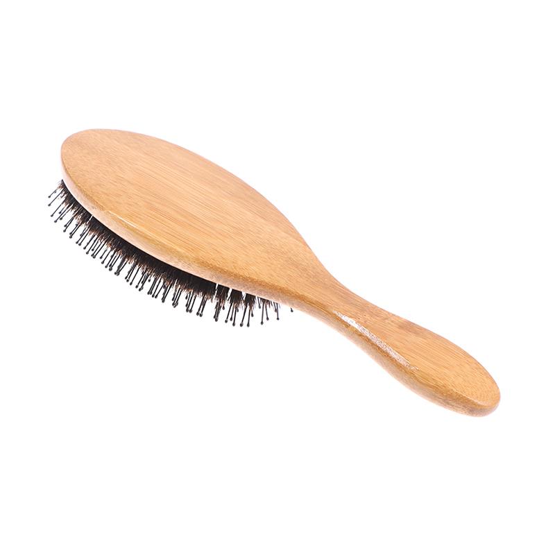 Juuksehari puidust käepidemega metssiga harjastega habemehari kamm lahtiharutav sirgendamine