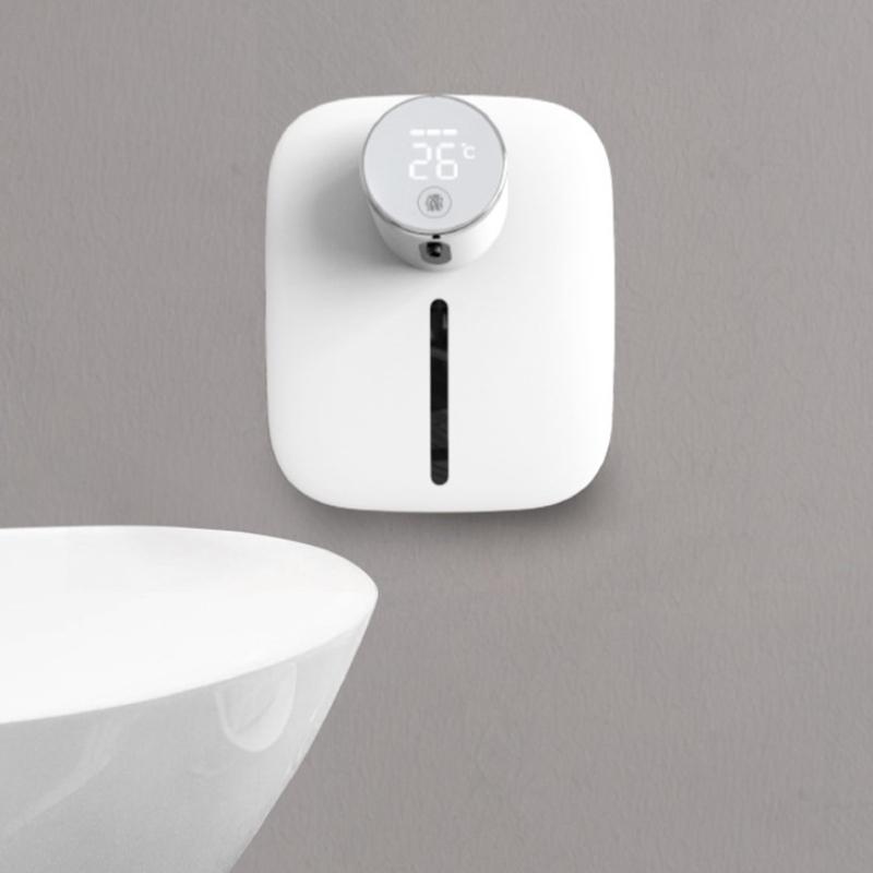 Wall-mounted Automatic Soap Dispenser Multifunctional Infrared Sensor LED Digital Display Touchless Foam USB Rechargeable