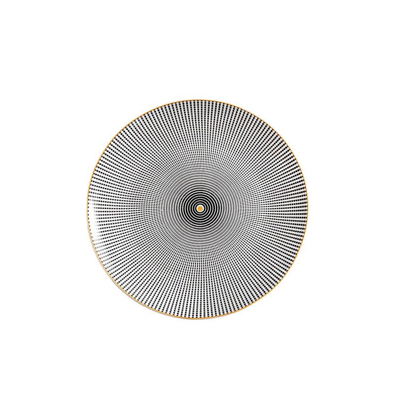 Nordic Style Household Ceramic Western Plate Steak Flat Dish Fruit Plate Decorative Ceramica Teller Porzelan Set 1PC