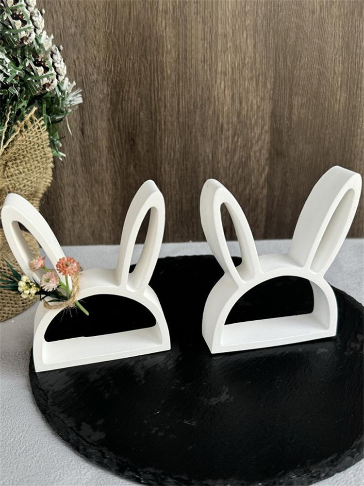 Easter Cute Rabbit Silicone Moulds Gypsum Car Mounted Incense Expanding Gypsum Decoration Mold Aromatherapy Candle Resin Molds